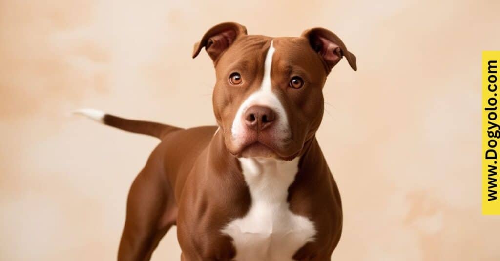 Brown And White Pitbull