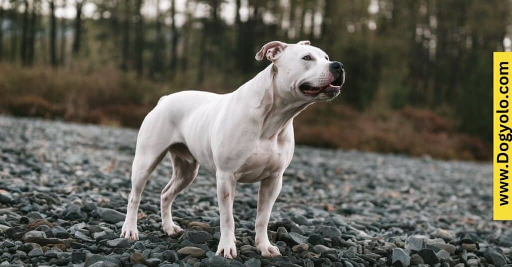 Fawn And White Pitbull