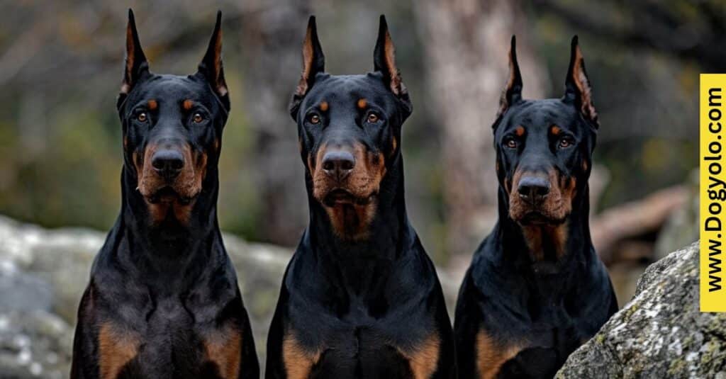 3 Warlock Dobermans Purebred